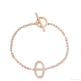 Hermes Chaine d\'ancre Contour Rose Gold Diamond Bracelet