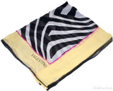 Yellow Zebra Silk Voile Stole