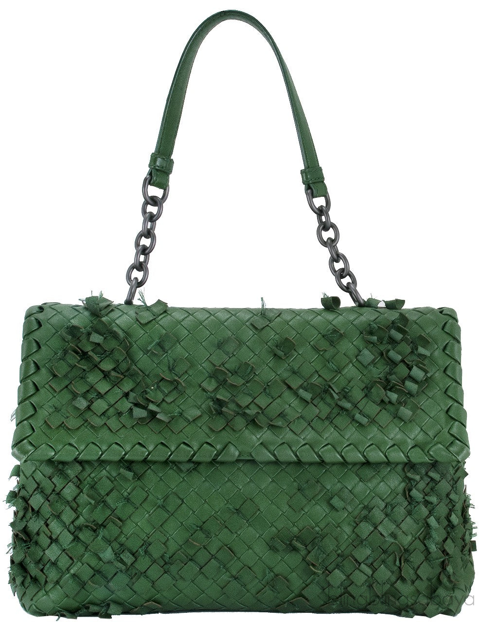Green Intrecciato Olympia Bag