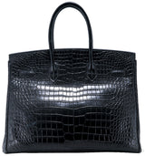 Birkin 35 Black Matte Crocodile PHW