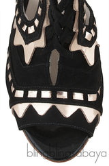 Cut-out Suede Leather Sandals