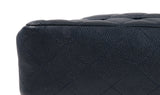 Classic Midnight Blue Medium Double Flap Bag GHW