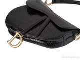Gradient Crocodile Saddle Bag