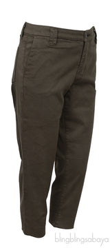 Moss Green Paz Slim Taper Pants