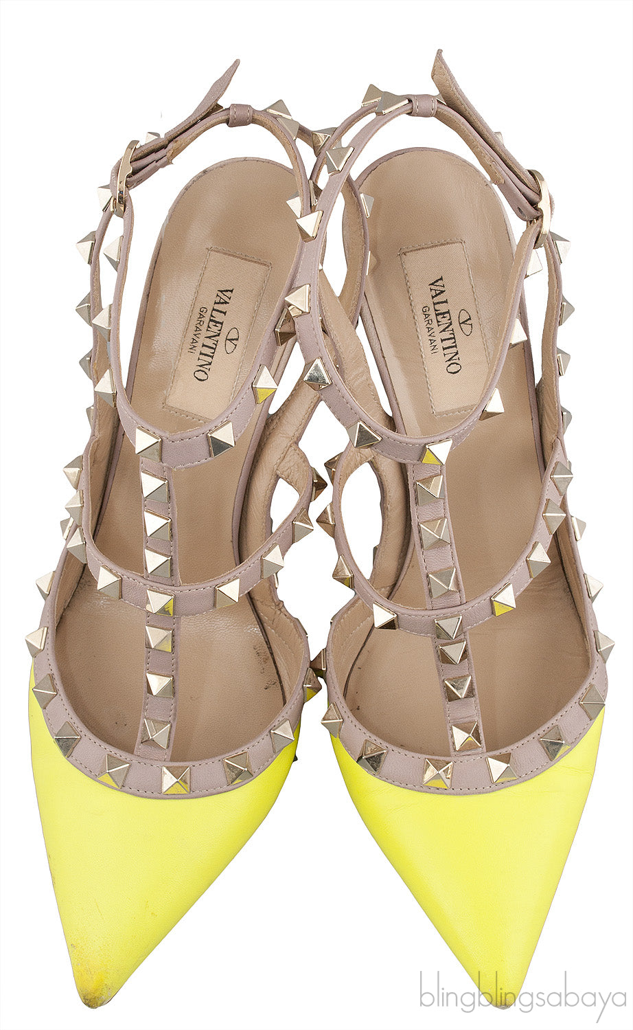 Neon Green Rockstud Pump