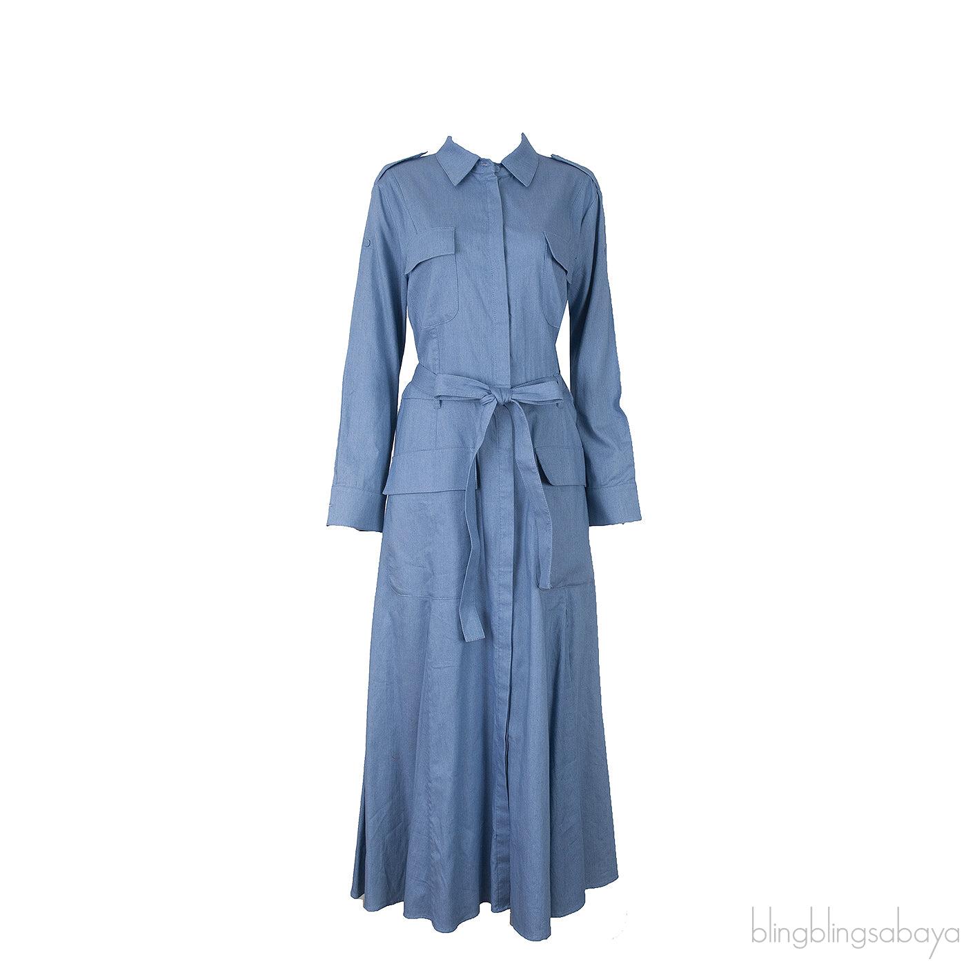 Blue Denim Shirt Dress