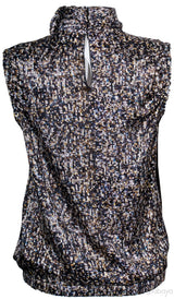 Sequin Printed Sleeveless Top