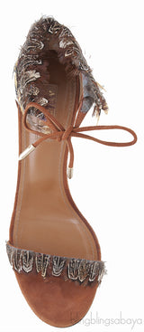 Rio Feather Ankle-tie Sandals