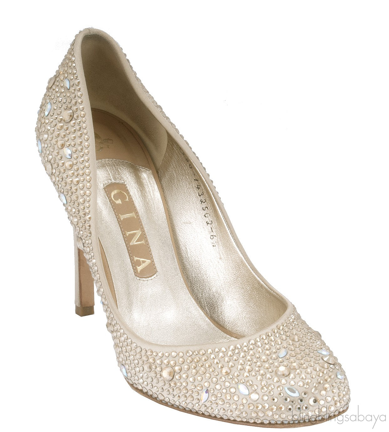 Swarovski Embellished Gold Pump