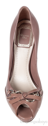 Bow Patent Peep Toe Pump