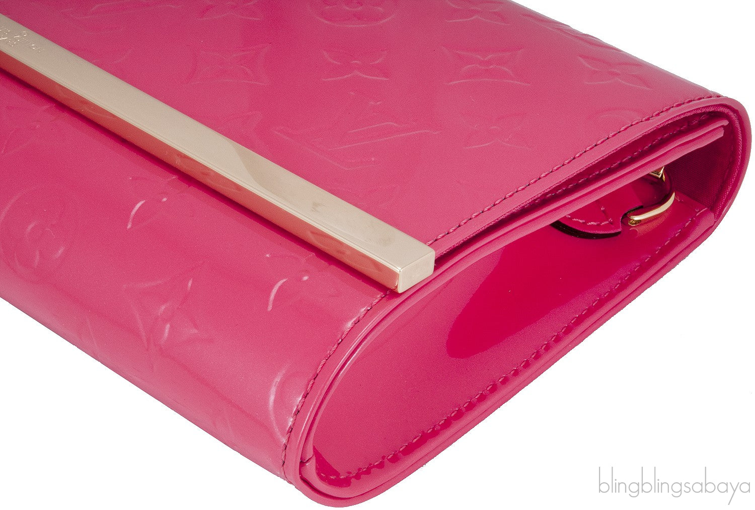 Ana Vernis Pochette Chain Clutch Bag