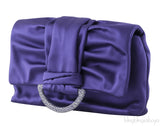 Blue Violet Satin Clutch