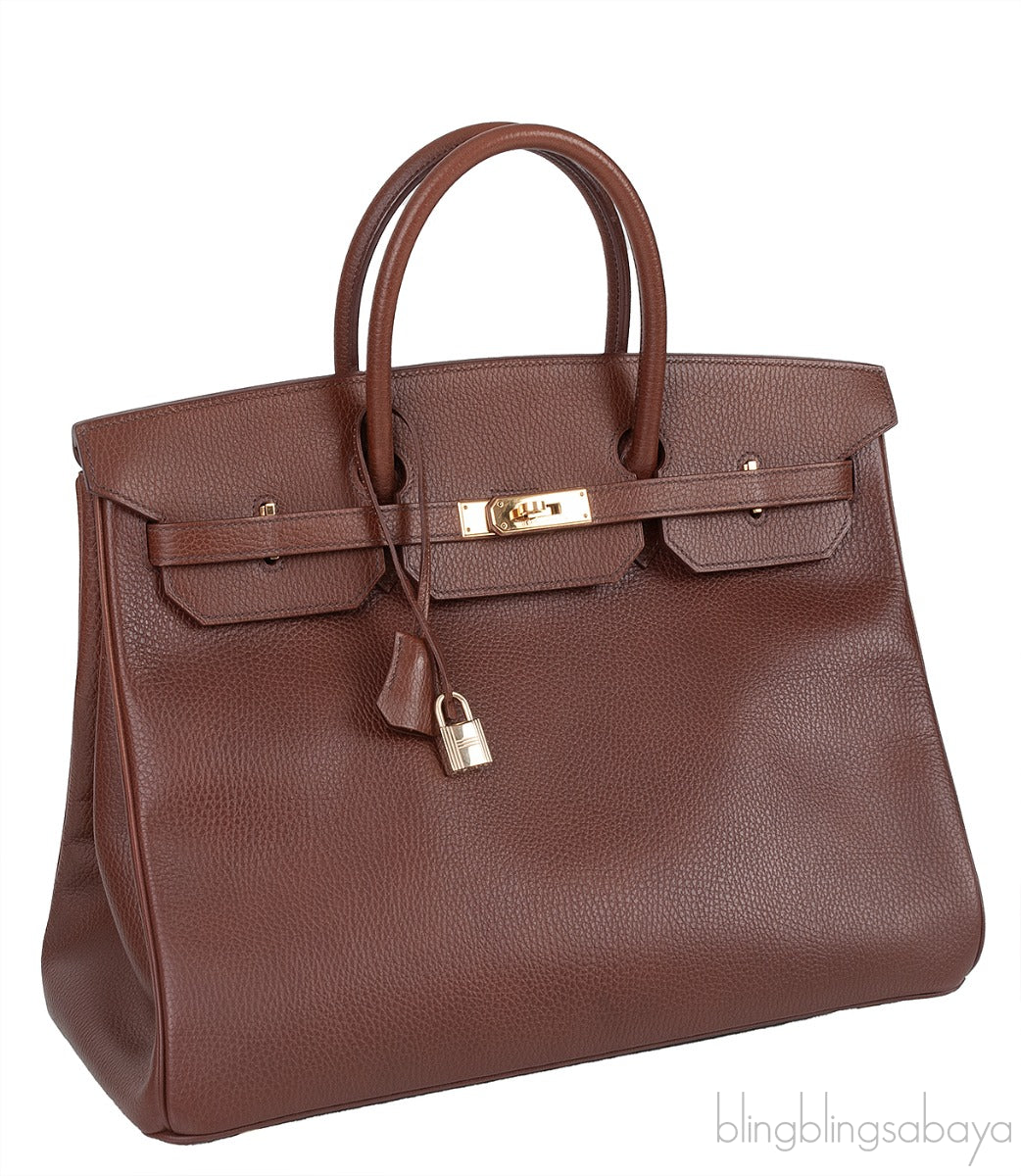 Birkin 40 Dark Brown Ardennes GHW