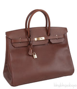 Birkin 40 Dark Brown Ardennes GHW