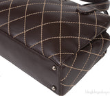 Chanel Wild Stitch CC Coffee Brown Handbag