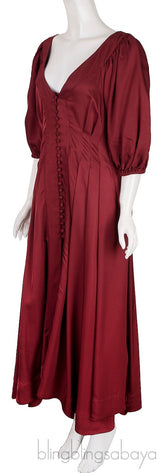 Casablanca Pleated Silk Midi Dress