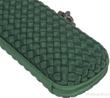 Emerald Green Intrecciato Knot Clutch