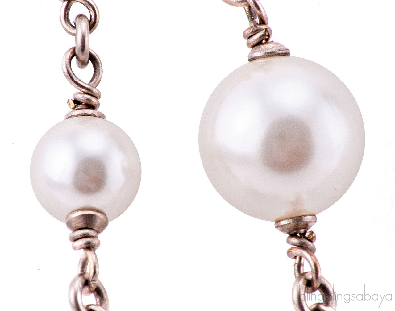Gold CC Logo Pearl Necklace
