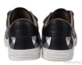 Burberry Kids Nova Check Print Strap Leather Sneakers
