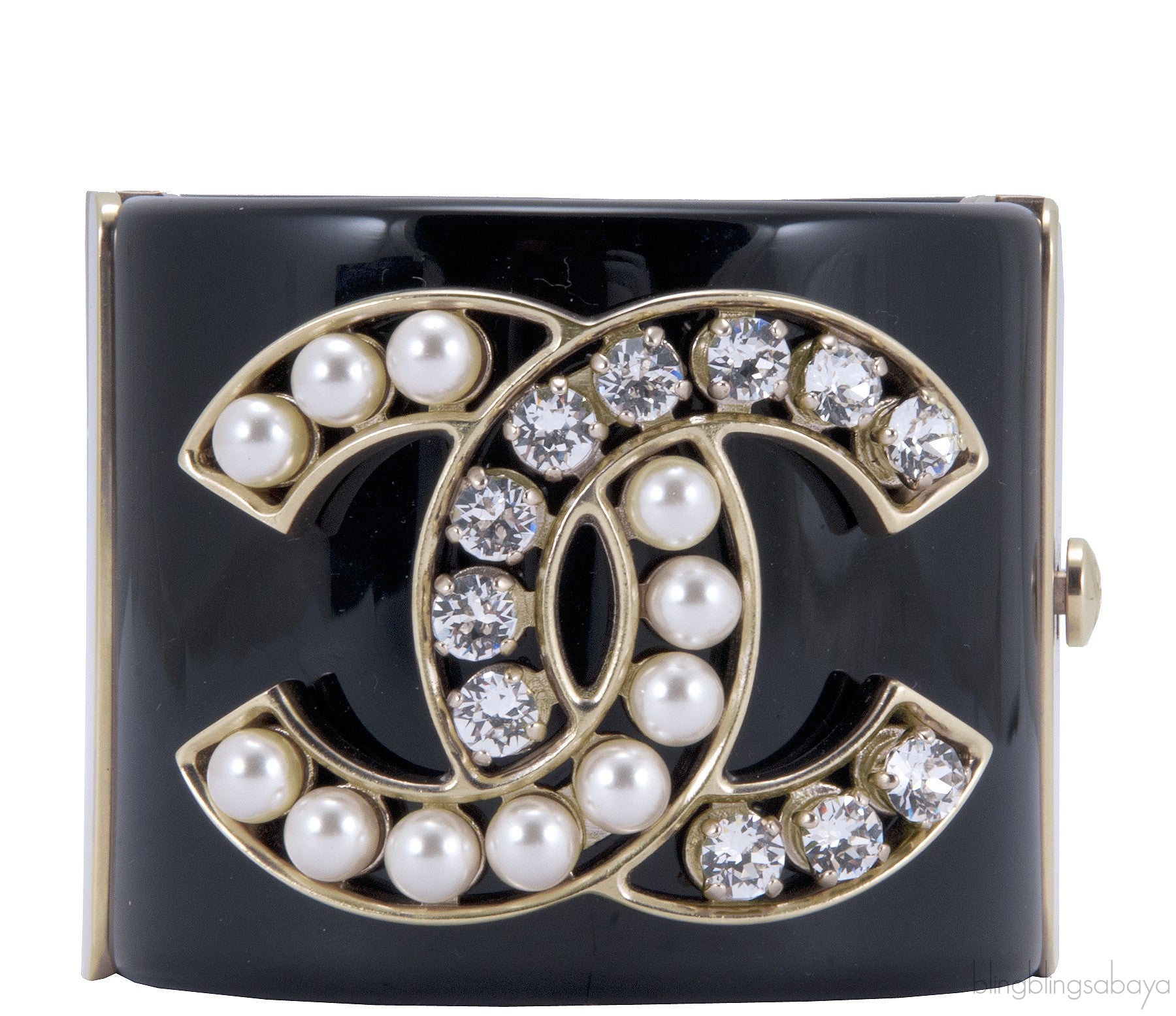 CC Pearl Crystal Black Cuff Manchette