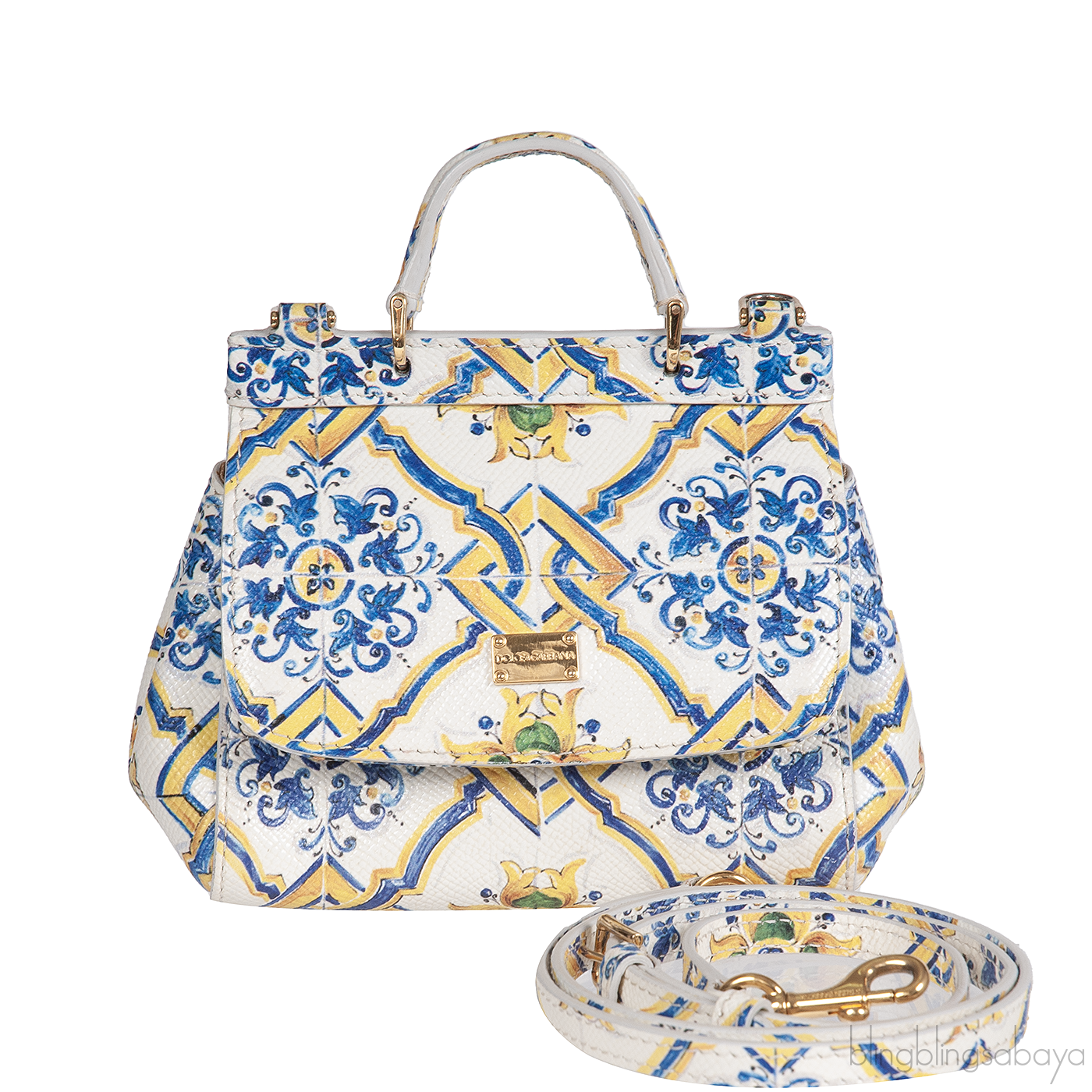 Majolica Print Miss Sicily Mini Shoulder Bag