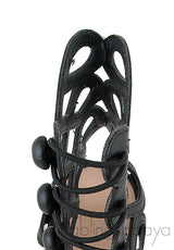 Black Vendome Cage Sandals