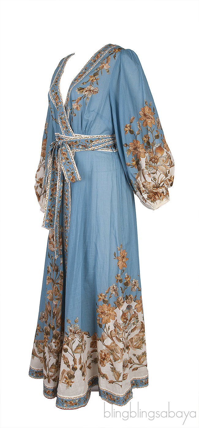 Chintz Wrap Midi Dress