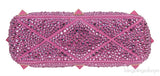 Fuchsia Pink Roman Stud Crystal-embellished Shoulder Bag