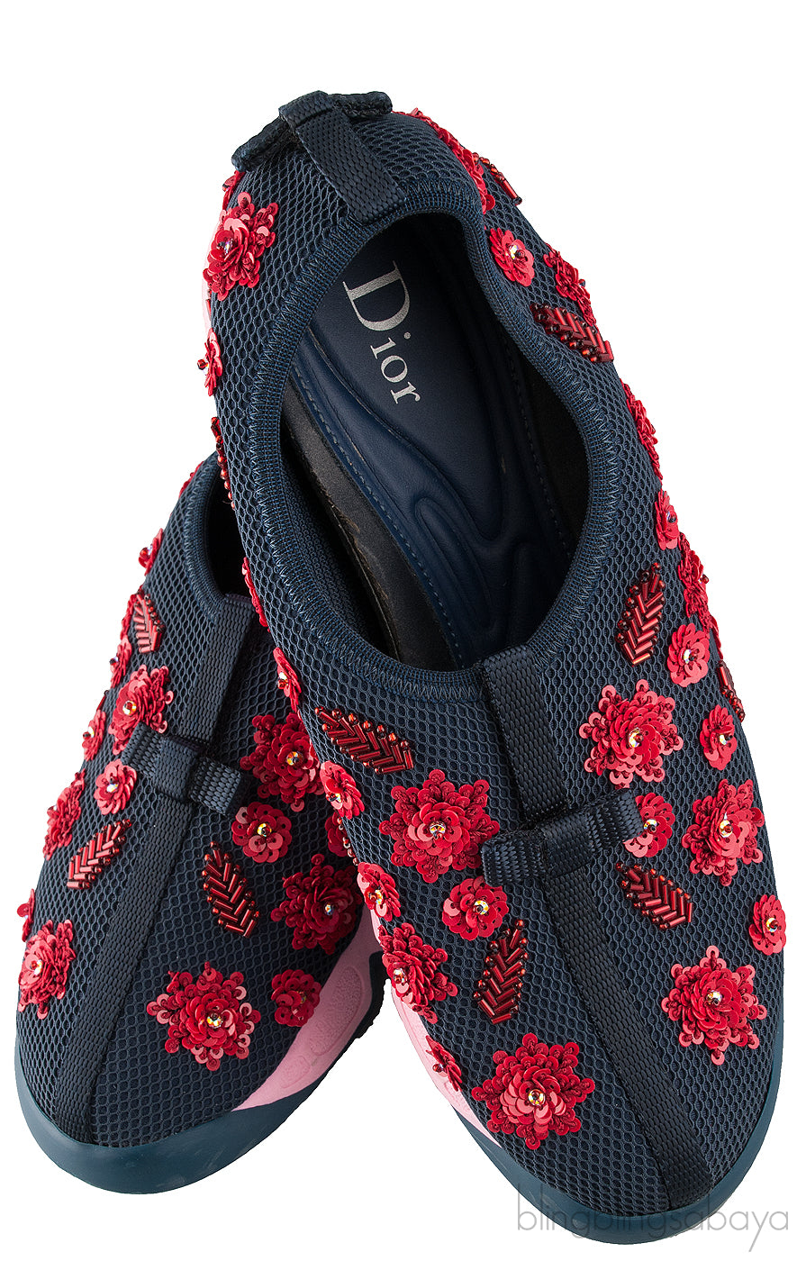 Navy  Blue Dior Fushion Sneakers