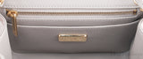Grey Pearl Crocodile Mini Flap Bag