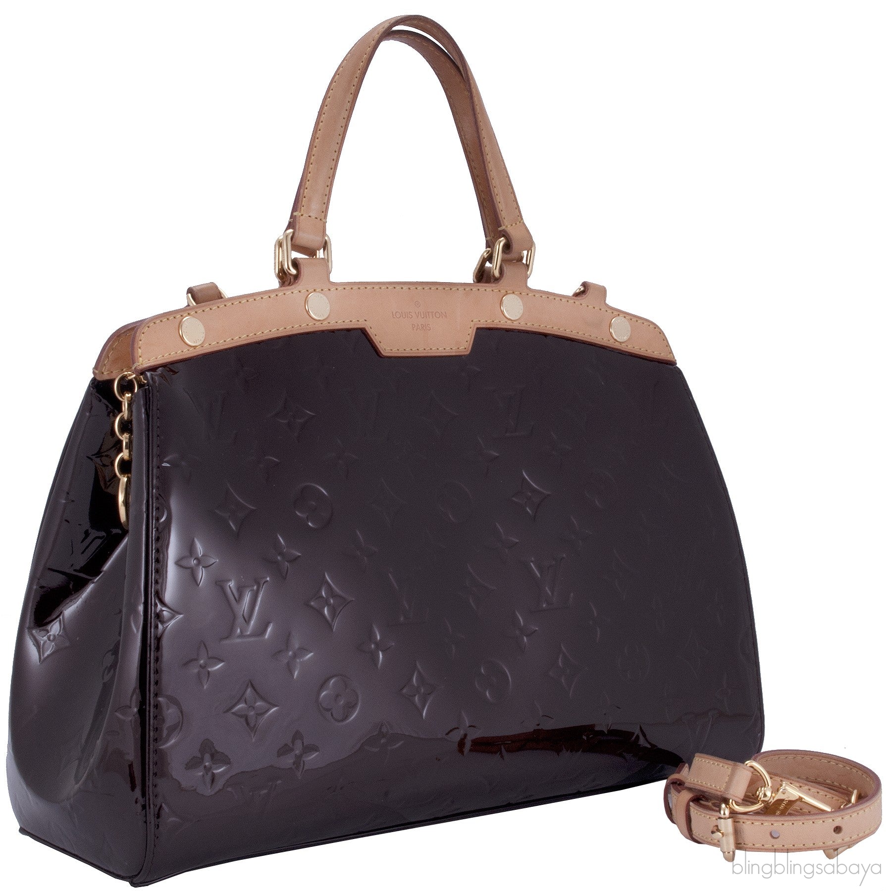 Brea MM Monogram Vernis Amarante