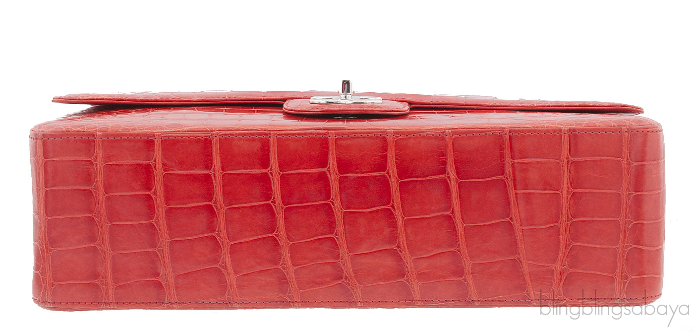 Classic Maxi Brick Croc Flap Bag
