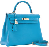 Kelly 32 Blue Turquoise Togo GHW