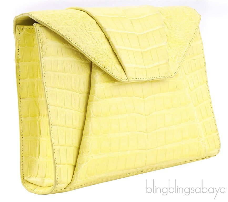 Crocodile Envelope Clutch