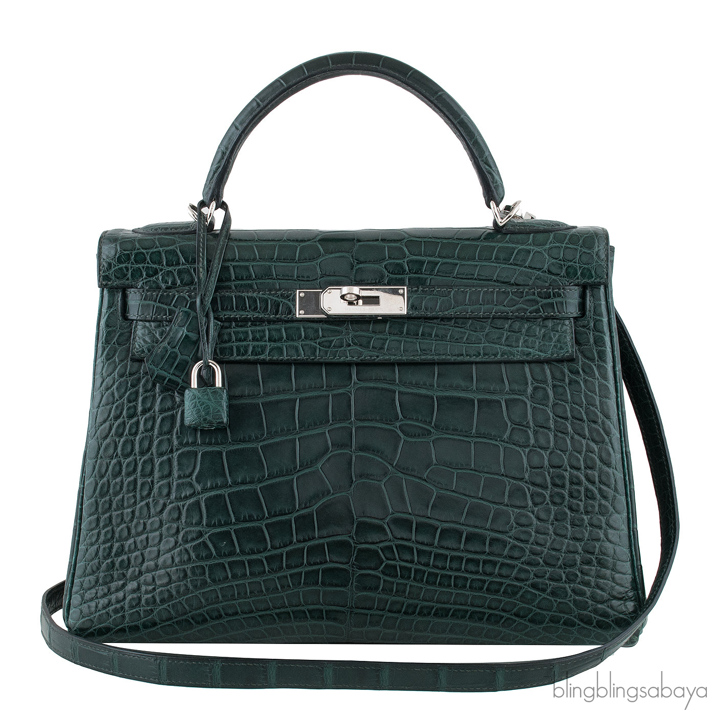 Kelly 32 Vert Fonce Crocodile PHW