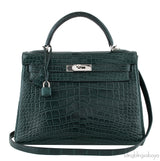 Kelly 32 Vert Fonce Crocodile PHW