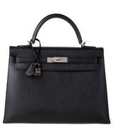 Kelly 32 Black Sellier Epsom PHW