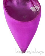 Fuchsia Satin Iriza Heels