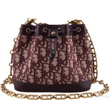 Oblique Drawstring Mini Bucket Bag