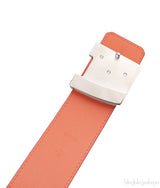 Louis Vuitton Epi Leather Logo Initial Orange Belt