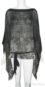 Animal Print Batwing Top
