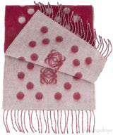 Polka Dot Anagram Red Scarf