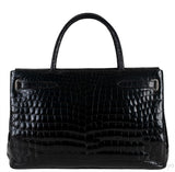 Black Crocodile Darcy Tote