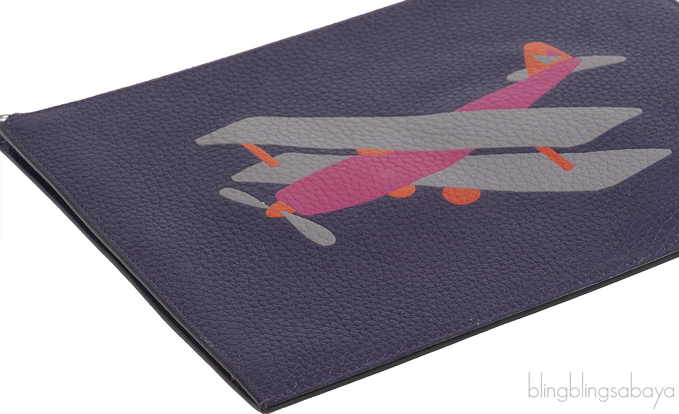 Moynat Leather Zip Pouch
