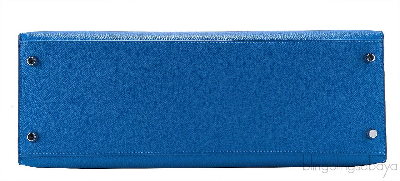 Kelly 35 Blue Mykonos Epsom Sellier