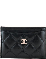 Black & Beige Quilted Cardholder