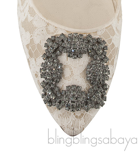 Floral Lace Ivory Hangisi Pump