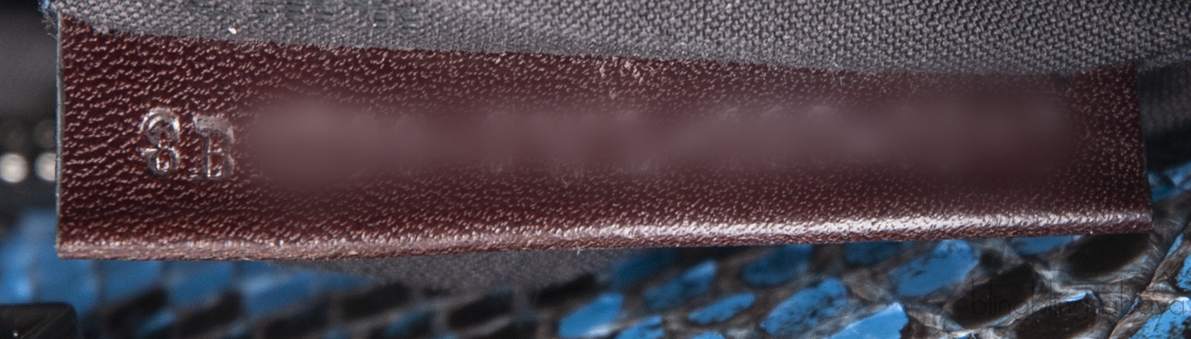 Peekaboo Medium Blue Python Bag