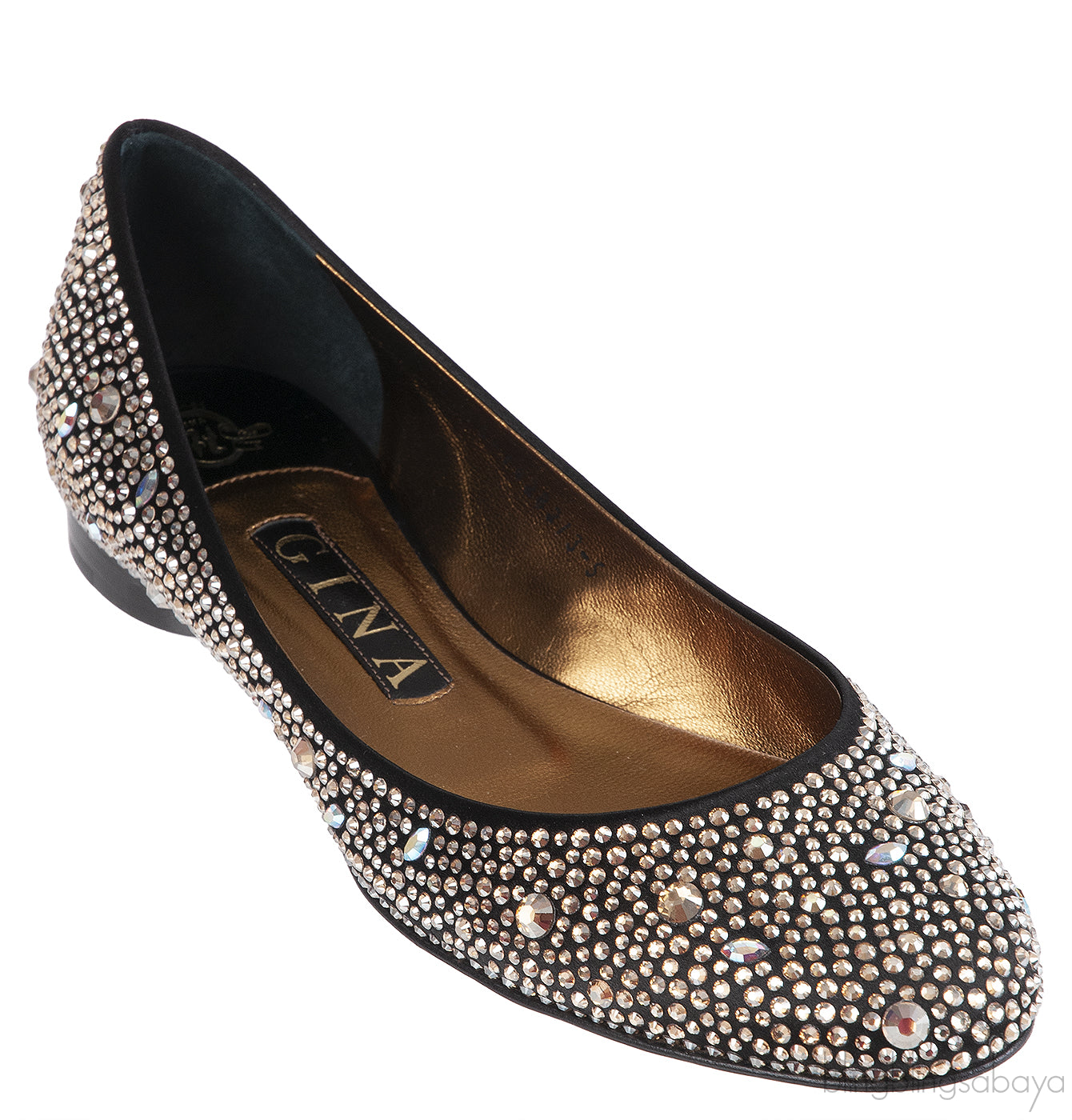 Gina Allegra Crystal Ballerina Flats
