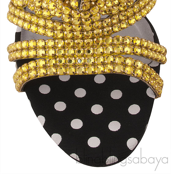 Polka Dot Swarovski Sandals